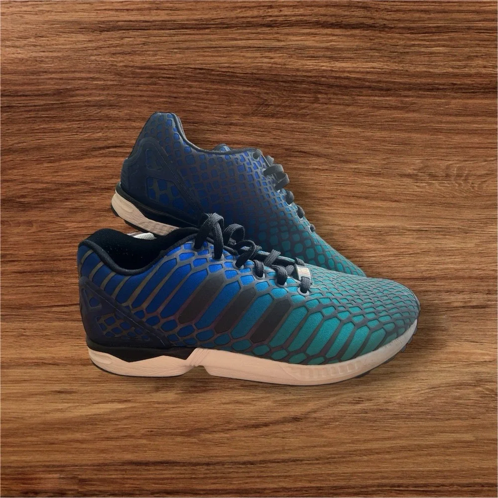 Adidas‎ Torsion PYV 702001 Light Blue Strips Running Shoes Size 10